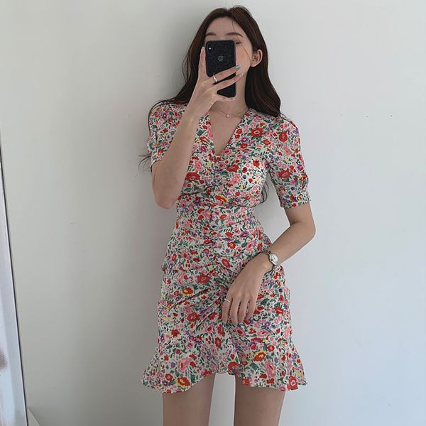 women mini chiffon dress elegant shrot sleeve v-neck draped slim high waist korean style chic ulzzang casual beach sukienki, Black;gray
women mini chiffon dress elegant shrot sleeve v-neck draped slim high waist korean style chic ulzzang casual beach sukienki, Black;gray