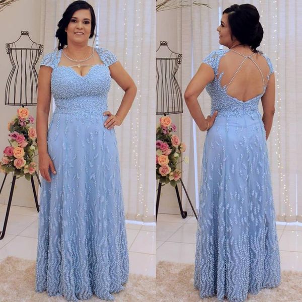 2019 elegant blue mother of bride dresses lace appliqued hollow back wedding guest dress floor length mother of groom gowns plus size, Black;red
2019 elegant blue mother of bride dresses lace appliqued hollow back wedding guest dress floor length mother of groom gowns plus size, Black;red
