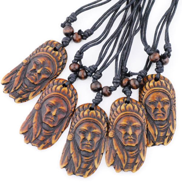 12pcs/lot hand carved yak bone aboriginal tribal head indian chiefs pendants necklace wood beads rope adjustable yn147, Silver
12pcs/lot hand carved yak bone aboriginal tribal head indian chiefs pendants necklace wood beads rope adjustable yn147, Silver