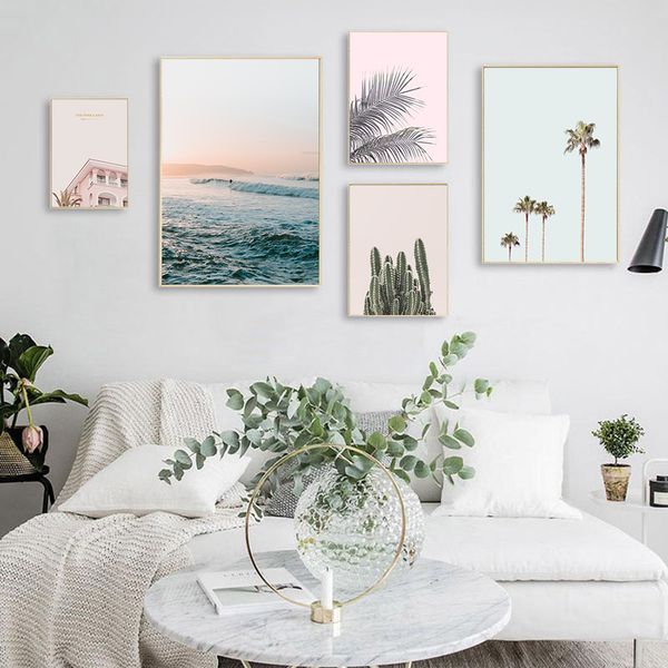 landscape sea wave canvas prints tropical plants scandinavian canvas painting pink wall art pictures for living room home decor
landscape sea wave canvas prints tropical plants scandinavian canvas painting pink wall art pictures for living room home decor