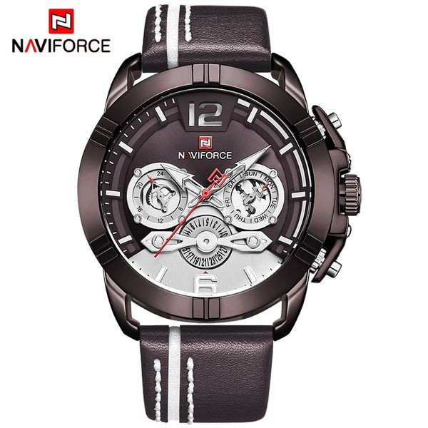 naviforce mens watches men leather analog quartz date clock man waterproof sports army wrist watch, Slivery;brown
naviforce mens watches men leather analog quartz date clock man waterproof sports army wrist watch, Slivery;brown
