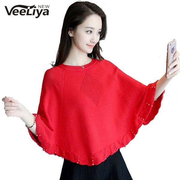 p543 batwing sleeve sweater casual cloak knitwear ladies solid color round neck beading jumper women sweaters and pullover, Black
p543 batwing sleeve sweater casual cloak knitwear ladies solid color round neck beading jumper women sweaters and pullover, Black