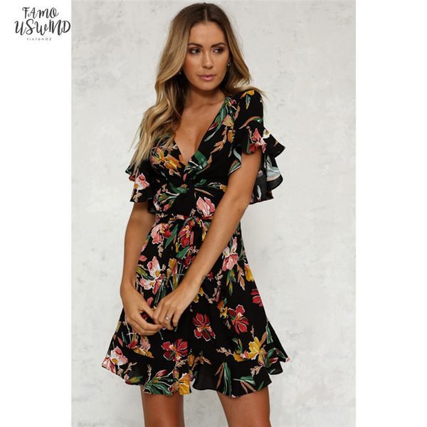 new fashion womens boho v neck short sleeve floral printed slim dress ladies beach evening party mini sundress summer, Black;gray
new fashion womens boho v neck short sleeve floral printed slim dress ladies beach evening party mini sundress summer, Black;gray