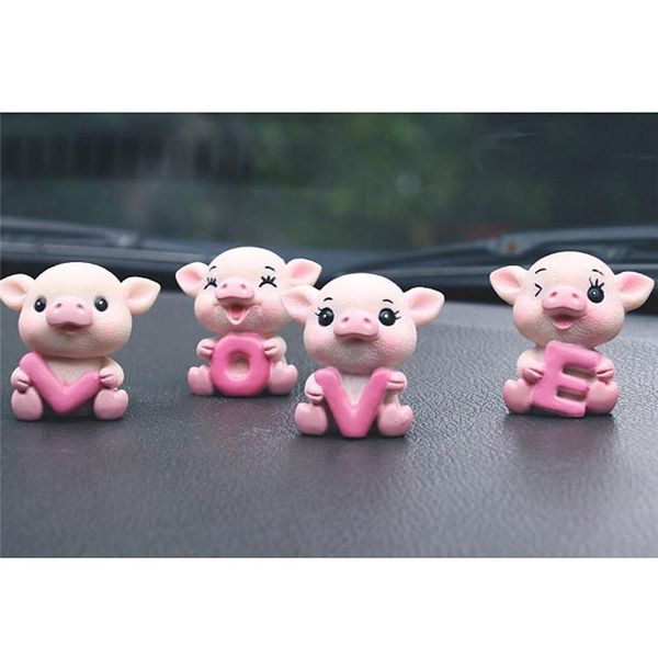 4pcs/set car interior decoration car ornaments cute cartoon pig shape doll love letter resin
4pcs/set car interior decoration car ornaments cute cartoon pig shape doll love letter resin