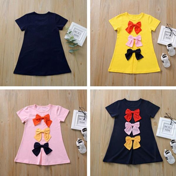 girls dress summer short sleeve long t-shirt candy color child t shirts skirt bowknot cute girl princess dress kids clothes cz409, Red;yellow
girls dress summer short sleeve long t-shirt candy color child t shirts skirt bowknot cute girl princess dress kids clothes cz409, Red;yellow