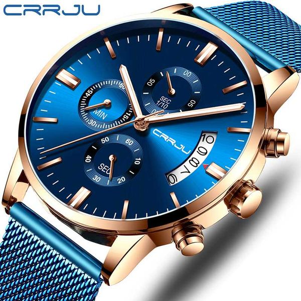 crrju new blue rose gold relogio masculino analog sports wristwatch quartz business watch men 2020, Slivery;brown
crrju new blue rose gold relogio masculino analog sports wristwatch quartz business watch men 2020, Slivery;brown