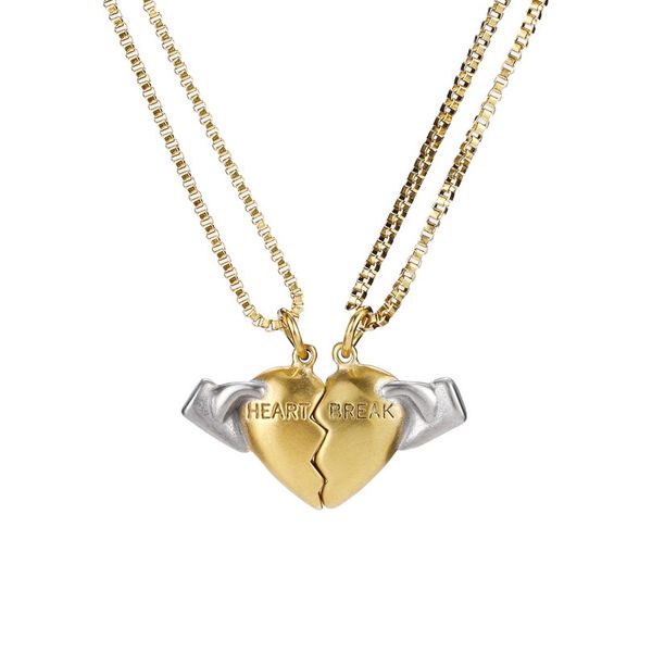 bling шарма разбитое сердце любовь магнит подвеска из нержавеющей стали 18k позолоченный ожерелье мужчины женщины двойной rope цепь для люби, Silver
bling шарма разбитое сердце любовь магнит подвеска из нержавеющей стали 18k позолоченный ожерелье мужчины женщины двойной rope цепь для люби, Silver