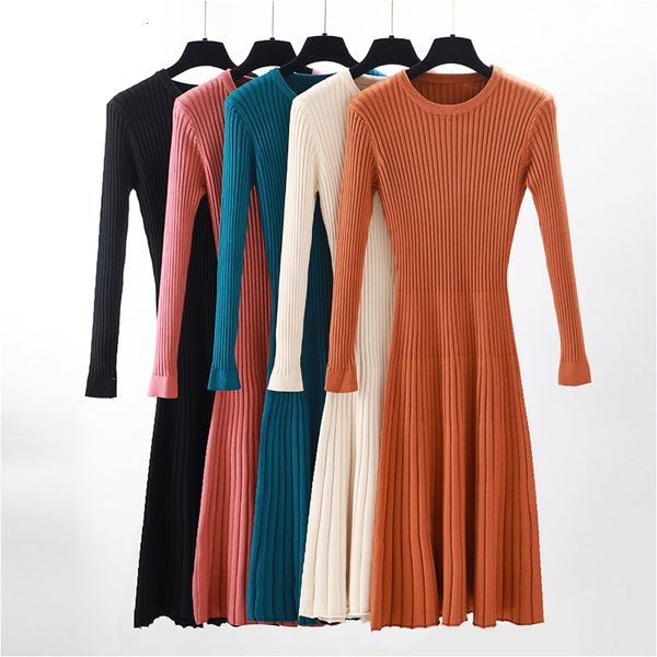elegant long sleeve ol o neck long sweater women thick knit autumn winter female slim mid calf a line basic dress casual, Black;gray
elegant long sleeve ol o neck long sweater women thick knit autumn winter female slim mid calf a line basic dress casual, Black;gray