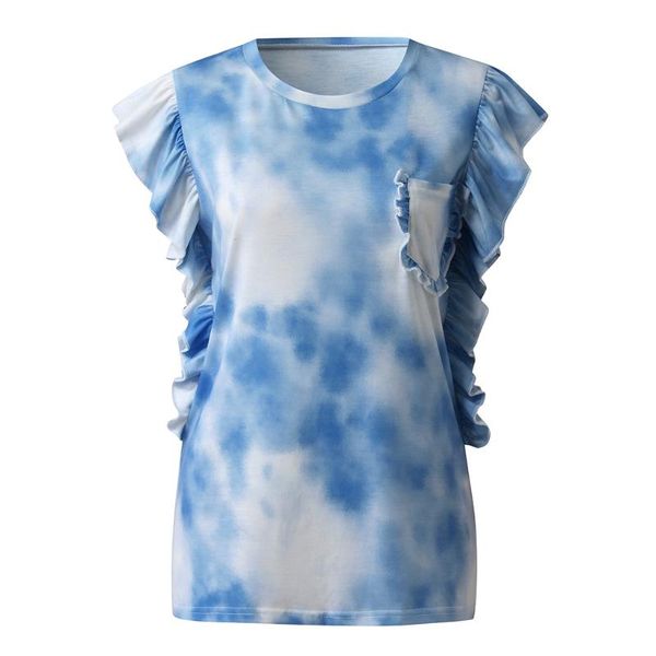 womens tie-dyed shirts ruffle tank fashion ladies sleeveless round neck casual beach summer camisole clothing streetwear, White
womens tie-dyed shirts ruffle tank fashion ladies sleeveless round neck casual beach summer camisole clothing streetwear, White