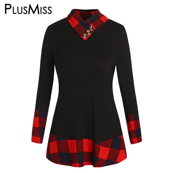 plusmiss plus size 5xl plaid long sleeve tunic tees big size autumn xxxxl xxxl xxl winter 2018 casual black t shirts women, White
plusmiss plus size 5xl plaid long sleeve tunic tees big size autumn xxxxl xxxl xxl winter 2018 casual black t shirts women, White