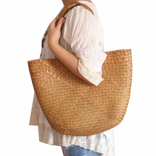 casual straw bag big tote natural wicker bags women large capacity beach braided handbag for garden handmade woven rattan bags
casual straw bag big tote natural wicker bags women large capacity beach braided handbag for garden handmade woven rattan bags