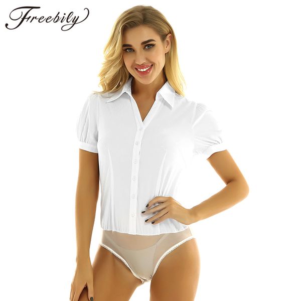 elegant bodysuits for women office lady work white shirt bodysuit short sleeve bodycon fashion and blouses female clothes, Black;white
elegant bodysuits for women office lady work white shirt bodysuit short sleeve bodycon fashion and blouses female clothes, Black;white