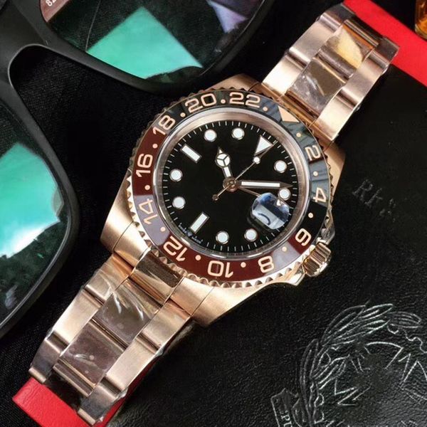 sale rose gold gmt2 v3 men's watch automatic movement ceramic rotating bezel sapphire glass stainless steel strap men's quality wa, Slivery;brown
sale rose gold gmt2 v3 men's watch automatic movement ceramic rotating bezel sapphire glass stainless steel strap men's quality wa, Slivery;brown