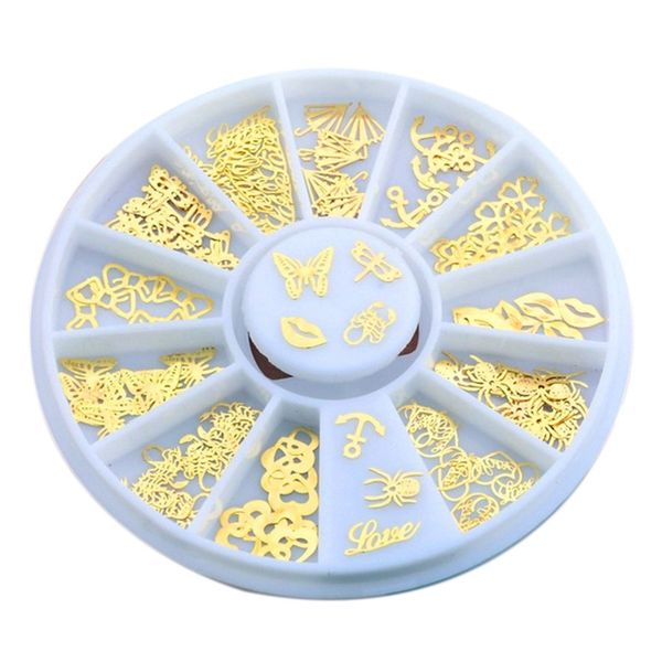 abvp 120pc/bottle gold metal slices nail sequins decoration flower gear butterfly nail art flakes manicure tiny sticker decals, Red;gold
abvp 120pc/bottle gold metal slices nail sequins decoration flower gear butterfly nail art flakes manicure tiny sticker decals, Red;gold