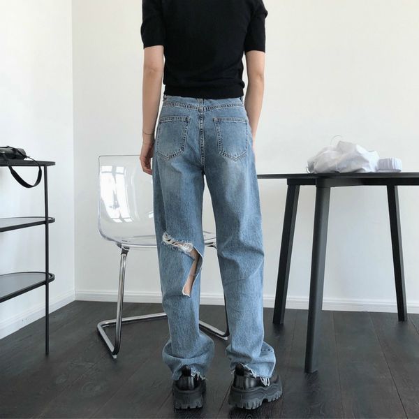 women's jeans women holes high waist straight loose fashion casual street 2021 spring female denim pants, Blue
women's jeans women holes high waist straight loose fashion casual street 2021 spring female denim pants, Blue