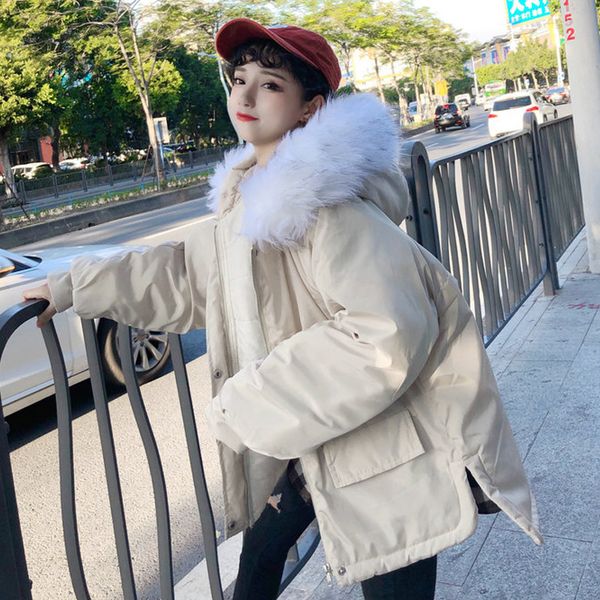 winter clothing women coat the new korean version big fur collar thicken fashion loose cotton aphid women coat, Black
winter clothing women coat the new korean version big fur collar thicken fashion loose cotton aphid women coat, Black