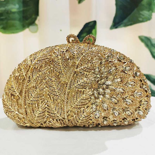 2020 gold metal leaves clutch purse evening bags clutches women shell shape wedding bag rhinestone lady party prom purses
2020 gold metal leaves clutch purse evening bags clutches women shell shape wedding bag rhinestone lady party prom purses