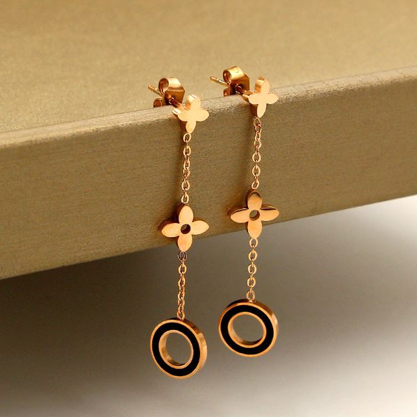 earrings 2020 stainless steel rose gold flower drop earrings for women aretes mujer hollow out rond black friend gift, Silver
earrings 2020 stainless steel rose gold flower drop earrings for women aretes mujer hollow out rond black friend gift, Silver
