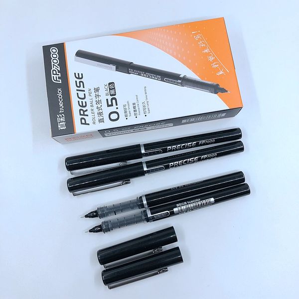 (6 Pieces/lot) Business Roller Ball Pen 0.5mm Black Gel Ink Pens For School Office Supplies Korean Stationery Fp7000