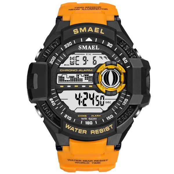 smael smill watch sports outdoor waterproof more function popular men electronic creative watches, Slivery;brown
smael smill watch sports outdoor waterproof more function popular men electronic creative watches, Slivery;brown