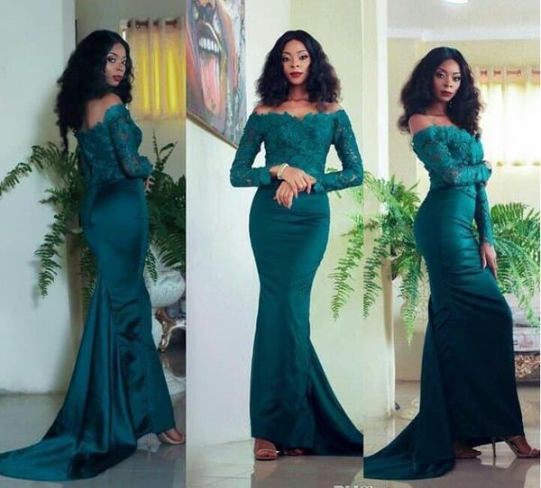 2020 bateau long sleeves lace appliques slim mermaid prom dresses formal women black girls party evening gowns, White;black
2020 bateau long sleeves lace appliques slim mermaid prom dresses formal women black girls party evening gowns, White;black