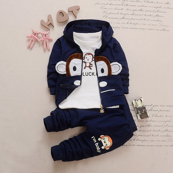 children's three-piece jacket trousers + cotton jacket + long-sleeved t-shirt sports suit boys and girls baby cartoon sweater, White
children's three-piece jacket trousers + cotton jacket + long-sleeved t-shirt sports suit boys and girls baby cartoon sweater, White
