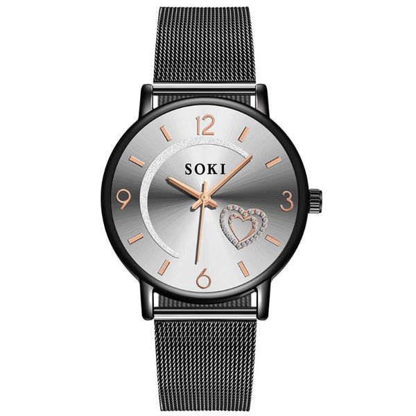 mesh strap bracelet watch women heart watches ladies fashion casual watch female clock relogios femininos, Slivery;brown
mesh strap bracelet watch women heart watches ladies fashion casual watch female clock relogios femininos, Slivery;brown