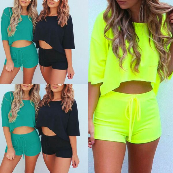 new style women's sports suit 2 pieces set women yoga shorts outfit workout clothes solid short sleeveless fashion 2019, White;red
new style women's sports suit 2 pieces set women yoga shorts outfit workout clothes solid short sleeveless fashion 2019, White;red