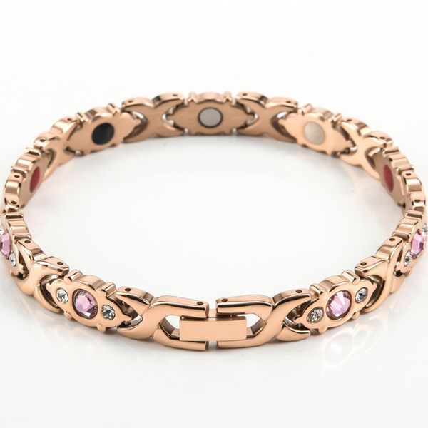 magnetic bracelet women health rose gold color stainless steel energy germanium magnet health bracelets lady jewellery, Black
magnetic bracelet women health rose gold color stainless steel energy germanium magnet health bracelets lady jewellery, Black