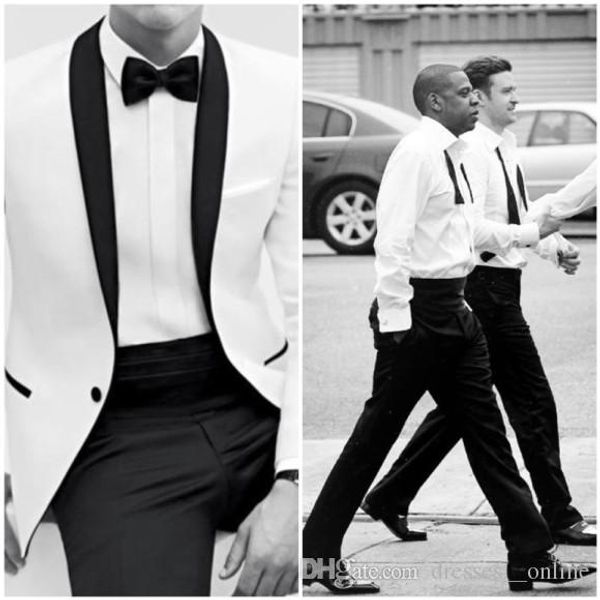 2019 slim fit one button white groom tuxedos shawl lapel groomsmen man men wedding suits (jacket+pants+ bow), Black;gray
2019 slim fit one button white groom tuxedos shawl lapel groomsmen man men wedding suits (jacket+pants+ bow), Black;gray