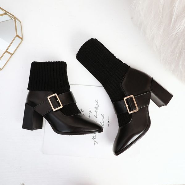 oversized 11-17 boots women woman winter boots women shoes botas knitted belt buckle sleeve, Black
oversized 11-17 boots women woman winter boots women shoes botas knitted belt buckle sleeve, Black