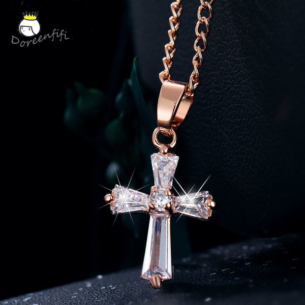 christian rose gold color cross pendant necklaces woman crystal pendant cubic zirconia long necklace bijoux jewelry wholesale, Silver
christian rose gold color cross pendant necklaces woman crystal pendant cubic zirconia long necklace bijoux jewelry wholesale, Silver
