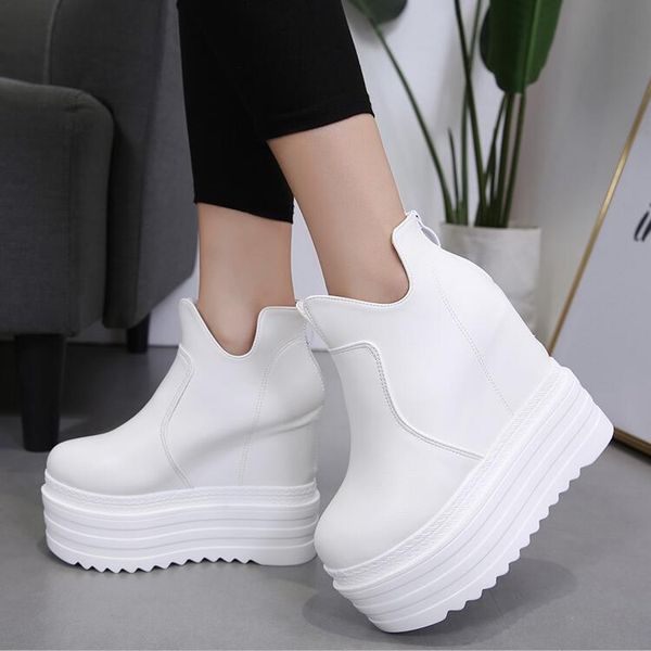 swyivy autumn white shoes ankle boots woman platform 2018 fall new female casual shoes 14cm supper high wedge female short boots, Black
swyivy autumn white shoes ankle boots woman platform 2018 fall new female casual shoes 14cm supper high wedge female short boots, Black