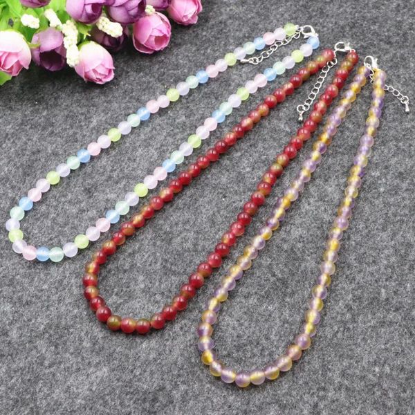new strand necklace natural stone crystal beads short choker for women simple clavicle chain collar necklaces jewelry 38cm b233, Golden;silver
new strand necklace natural stone crystal beads short choker for women simple clavicle chain collar necklaces jewelry 38cm b233, Golden;silver