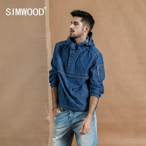 simwood 2019 autumn new half-zip pullover jacket men fashion hoodie denim like hooded coats jackets 190357, Black;brown
simwood 2019 autumn new half-zip pullover jacket men fashion hoodie denim like hooded coats jackets 190357, Black;brown