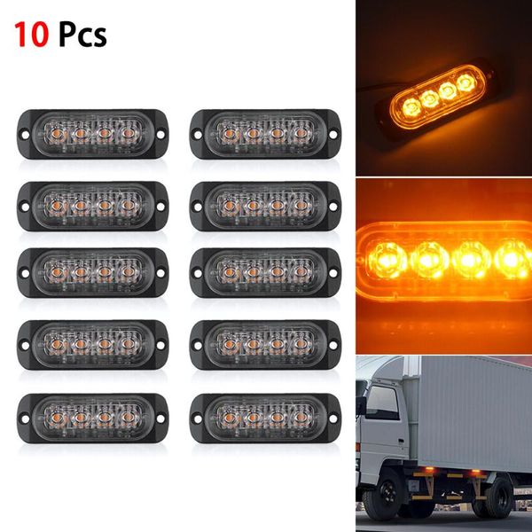 10pcs amber 4 led 18w yellow car / motorcycle / pickup ship truck, etc safety urgent warning lights lamp bars dc 12v
10pcs amber 4 led 18w yellow car / motorcycle / pickup ship truck, etc safety urgent warning lights lamp bars dc 12v