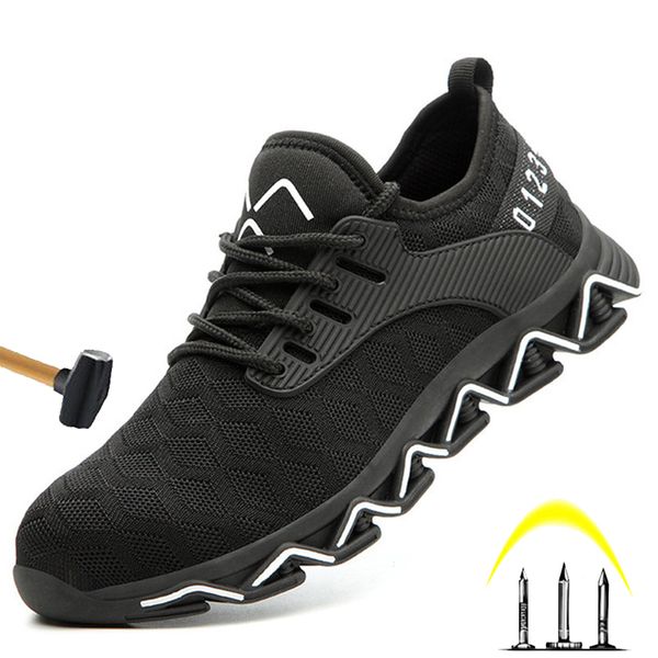 men's and women's work shoes steel toe safety shoes men's lightweight breathable anti-smashing stab-resistant, Black
men's and women's work shoes steel toe safety shoes men's lightweight breathable anti-smashing stab-resistant, Black