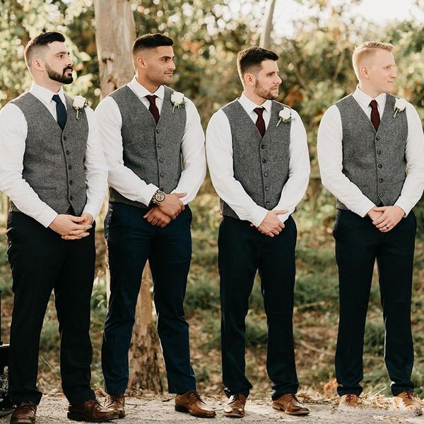 gray groom vests wool herringbone tweed groomsmen vest slim fit mens attire suit vest prom wedding party waistcoat, Black
gray groom vests wool herringbone tweed groomsmen vest slim fit mens attire suit vest prom wedding party waistcoat, Black
