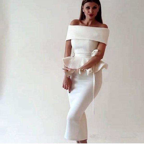 cocktail dresses sheath off the shoulder arabic dubai tea length elegant homecoming dresses, Black
cocktail dresses sheath off the shoulder arabic dubai tea length elegant homecoming dresses, Black