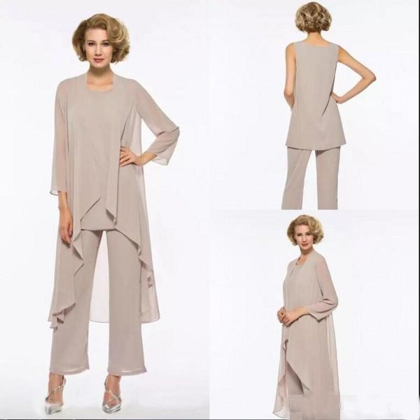 Plus Size Mother Of The Bride Pant Suit 3 Piece Chiffon for Beach Wedding Dress Mother Dress Long Sleeves Cheap Mothers Formal Gown
Plus Size Mother Of The Bride Pant Suit 3 Piece Chiffon for Beach Wedding Dress Mother Dress Long Sleeves Cheap Mothers Formal Gown