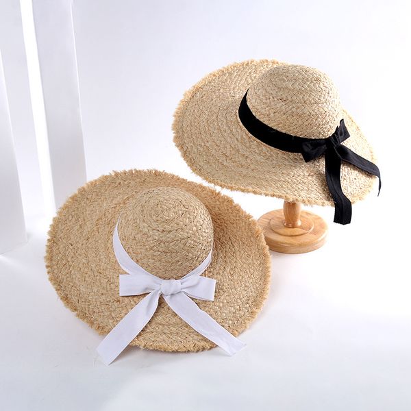 handmade women summer sun hat beach raffia straw hat black white bow ribbon cap temperament wide brim dome straw hats outdoor, Blue;gray
handmade women summer sun hat beach raffia straw hat black white bow ribbon cap temperament wide brim dome straw hats outdoor, Blue;gray