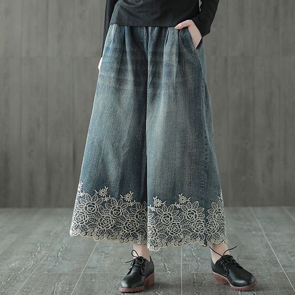 brand loose pants 2019 embroidery elastic high waist drawstring jeans woman streetwear wide leg pants retro blue plus size
brand loose pants 2019 embroidery elastic high waist drawstring jeans woman streetwear wide leg pants retro blue plus size