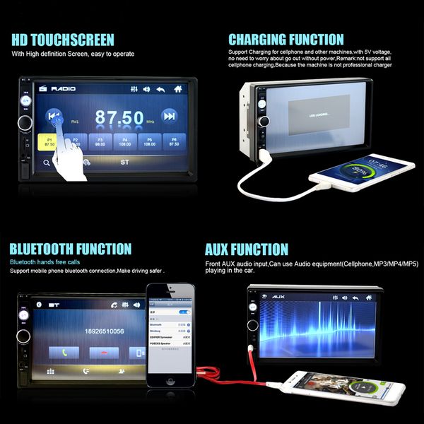 auto radio 2din car touch screen 7" inch touch screen bluetooth car player audio aux support rear view camera remote control
auto radio 2din car touch screen 7" inch touch screen bluetooth car player audio aux support rear view camera remote control