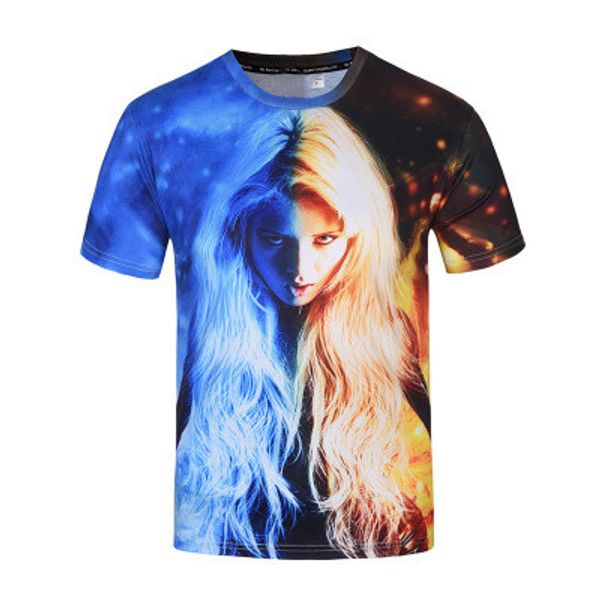 t-shirt style new men's fashion men's wear 2019 summer new style european and american two-color girl 3d printing shirt men's, White;black
t-shirt style new men's fashion men's wear 2019 summer new style european and american two-color girl 3d printing shirt men's, White;black