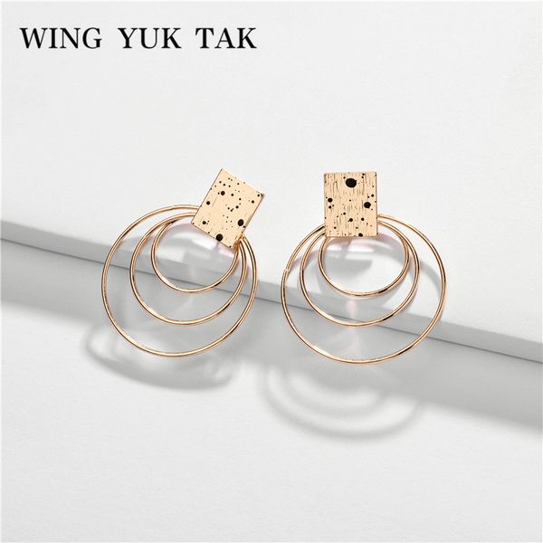 wing yuk tak fashion round metal earrings female unique design party jewelry brincos statement stud earrings, Golden;silver
wing yuk tak fashion round metal earrings female unique design party jewelry brincos statement stud earrings, Golden;silver