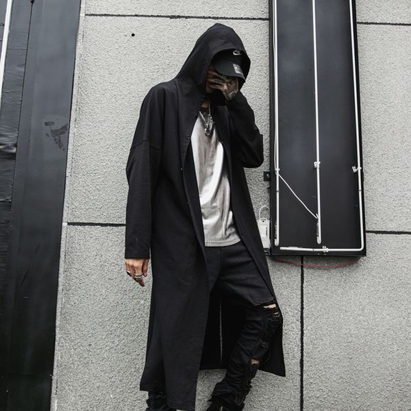 2019 spring new fashion men's korean edition long cap cardigan jacket overcoat stage singer costumes windbreaker, Tan;black
2019 spring new fashion men's korean edition long cap cardigan jacket overcoat stage singer costumes windbreaker, Tan;black