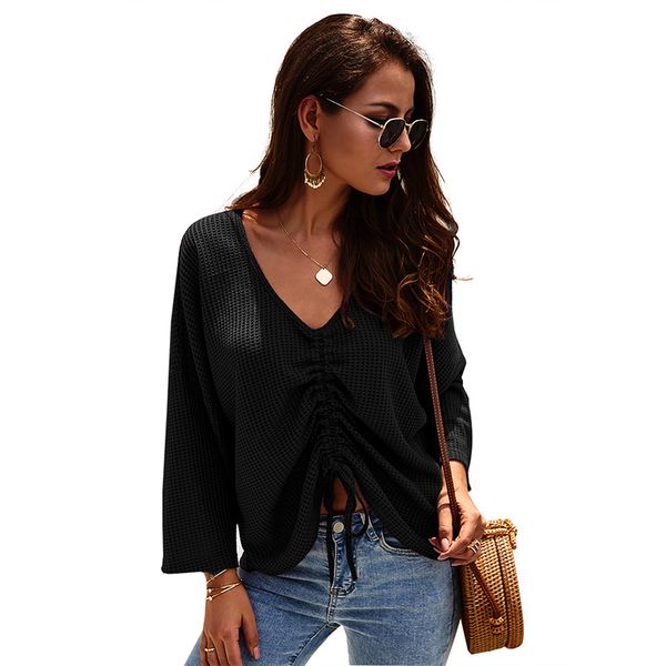women's sweaters casual knitted womens streetwear lace up v neck long sleeve pullovers 2021 autumn fashion knitting sj3756v, White;black
women's sweaters casual knitted womens streetwear lace up v neck long sleeve pullovers 2021 autumn fashion knitting sj3756v, White;black
