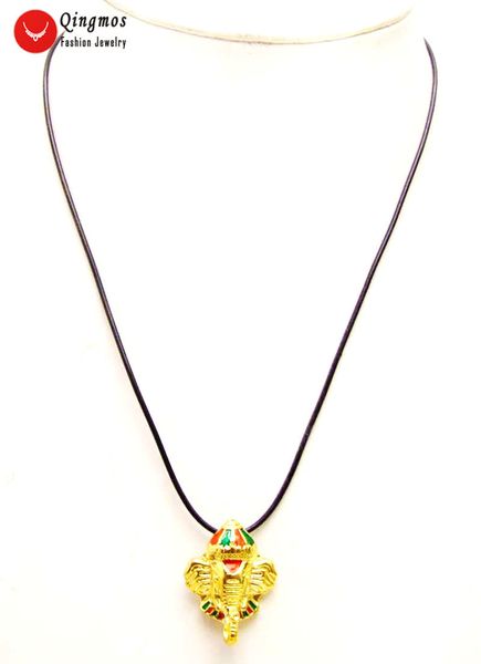 qingmos 23*30mm gold elephant pendant necklace for women with black leather 17-19'' chokers jewelry statement necklace nec6165, Silver
qingmos 23*30mm gold elephant pendant necklace for women with black leather 17-19'' chokers jewelry statement necklace nec6165, Silver