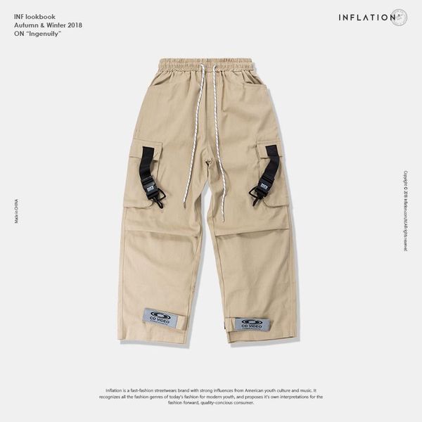 cargo pants autumn and winter personality three-dimensional pocket reflective magic stickers beam loose men's casual overalls 20191, Black
cargo pants autumn and winter personality three-dimensional pocket reflective magic stickers beam loose men's casual overalls 20191, Black