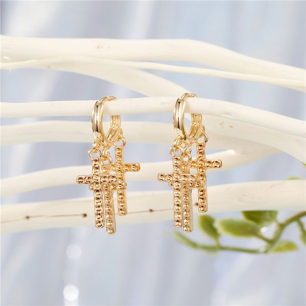 1pair vintage gold color small cross hoop earrings for women trendy simple multilayer tassel circle stud earrings jewelry e550-1, Golden;silver
1pair vintage gold color small cross hoop earrings for women trendy simple multilayer tassel circle stud earrings jewelry e550-1, Golden;silver
